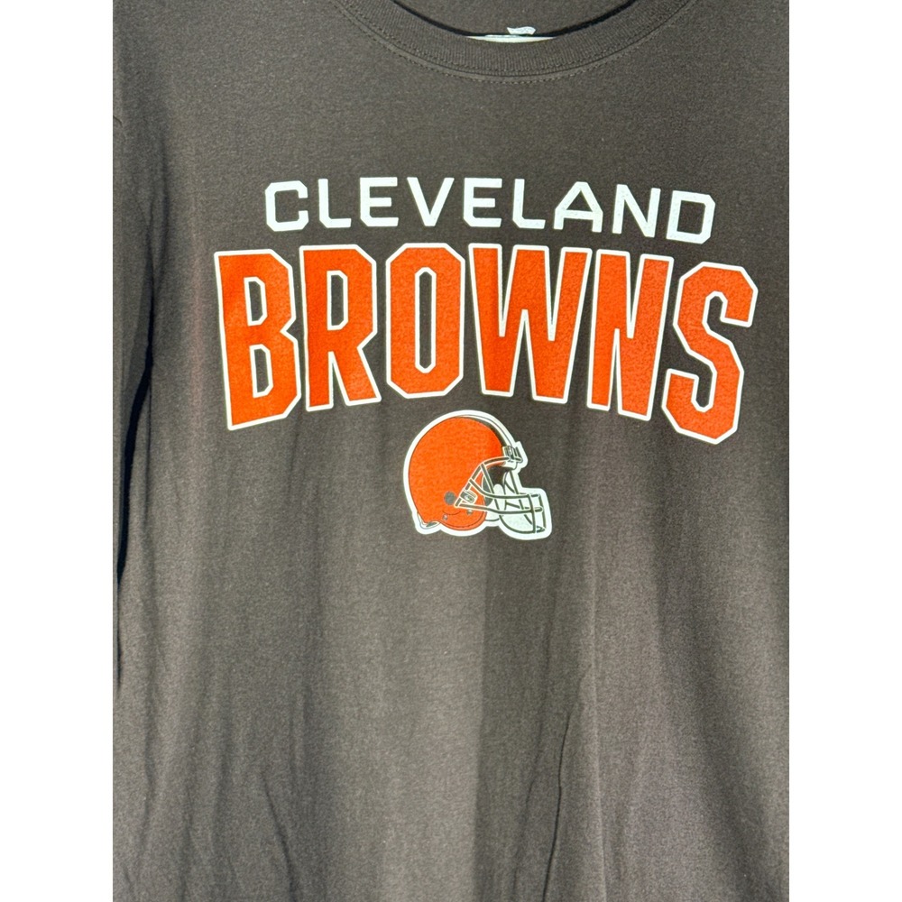 Fanatics Cleveland Browns Mens Long Sleeve T-Shirt Brown Graphic Tee Size Large - Picture 3 of 5
